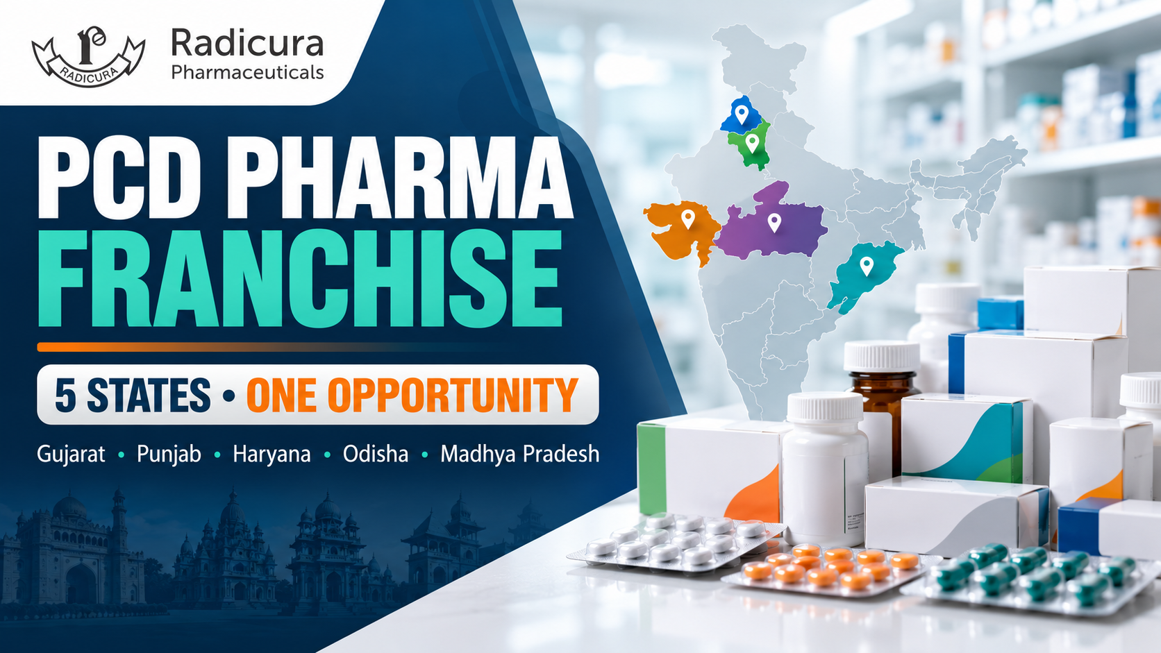 Radicura Seeks PCD Pharma Franchise Partners in Gujarat, Punjab, Haryana, Odisha and Madhya Pradesh
